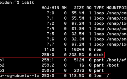 Ubutu 20.04 Server LVM磁盘扩容